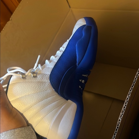 Jordan Blue and White High-Top Sneakers